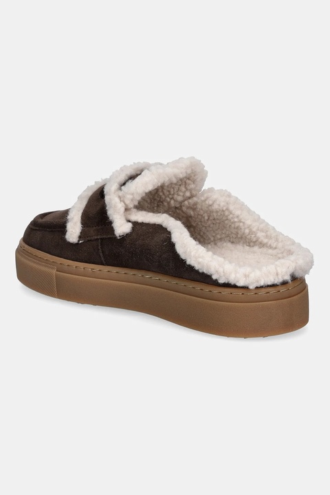 Inuikii kapcie zamszowe Mule Wool kolor brązowy 1004.017.0011.152 - zdjęcie produktu nr 2