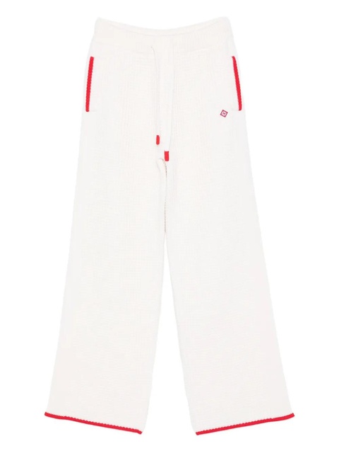 Casablanca contrast-trim waffle-knit trousers - Neutrals - zdjęcie produktu nr 1