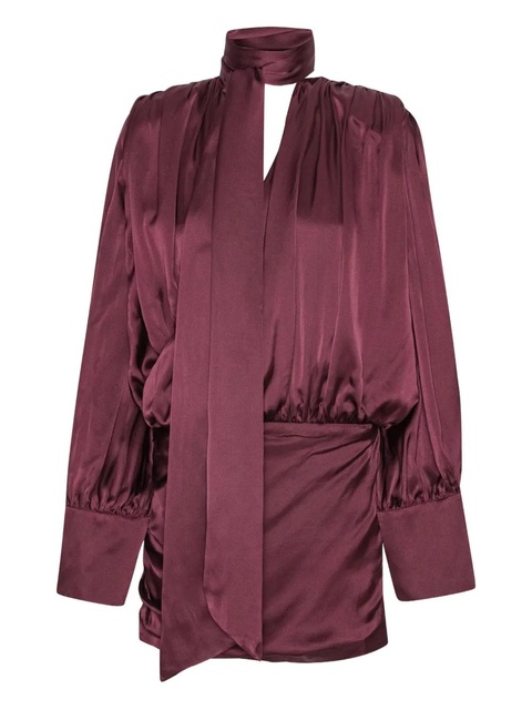 ROTATE BIRGER CHRISTENSEN v-neck mini dress - Red - zdjęcie produktu nr 1