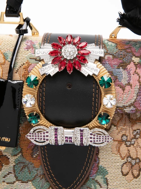 Miu Miu floral embellished shoulder bag - Neutrals - zdjęcie produktu nr 2