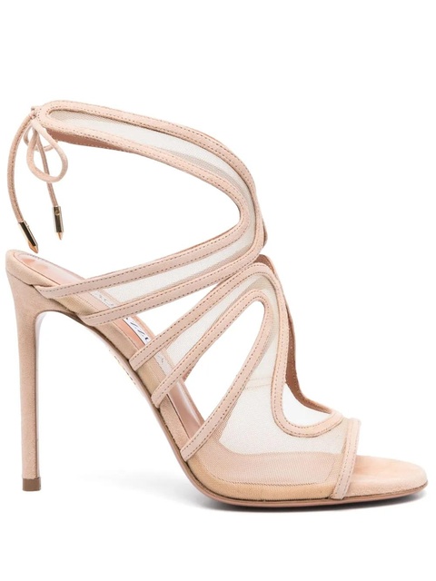Aquazzura 110mm cut out-detail sandals - Neutrals - zdjęcie produktu nr 1