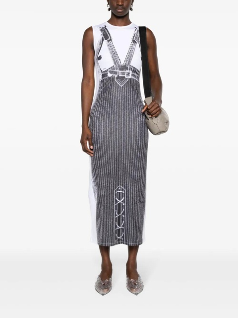 Jean Paul Gaultier Madonna trompe l'oeil midi dress - White - zdjęcie produktu nr 1