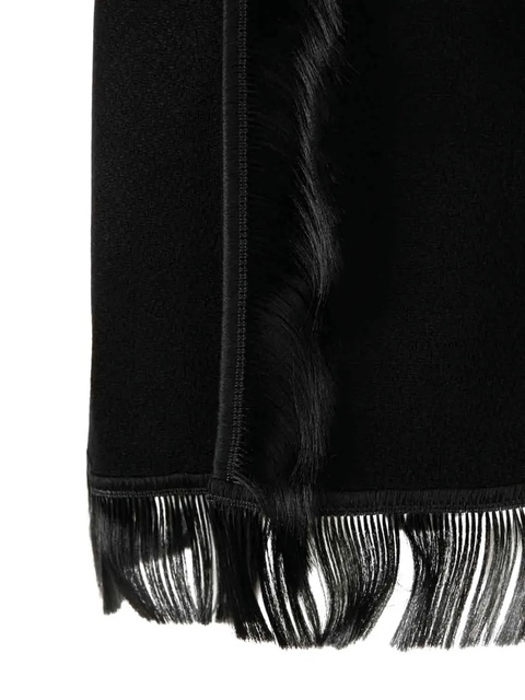 Jil Sander fringe-detail midi skirt - Black - zdjęcie produktu nr 2