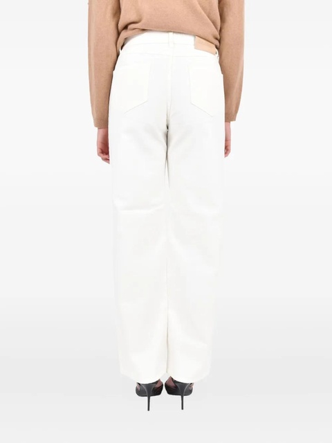 Max Mara logo-patch jeans - White - zdjęcie produktu nr 2