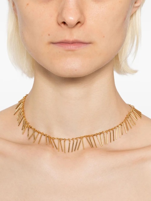 Jil Sander needle-detail necklace - Gold - zdjęcie produktu nr 2