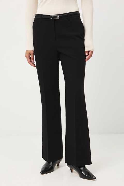 Medicine spodnie damskie kolor czarny dzwony medium waist - zdjęcie produktu nr 1