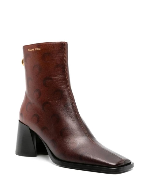 Marine Serre Airbrushed Crescent Moon-print boots - Brown - zdjęcie produktu nr 2