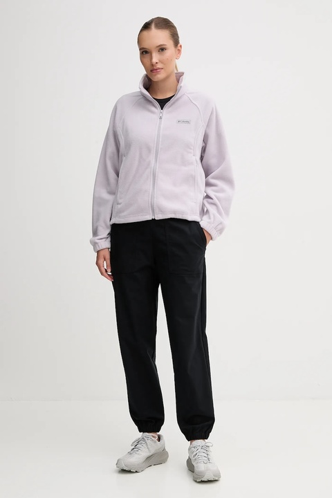Columbia bluza polarowa Benton Springs damska kolor fioletowy gładka 2136221 - zdjęcie produktu nr 2