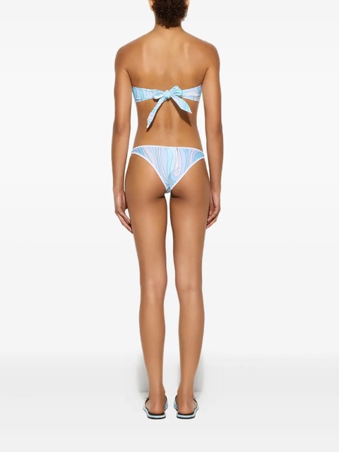 PUCCI marmo-print bandeau bikini top - Blue - zdjęcie produktu nr 1