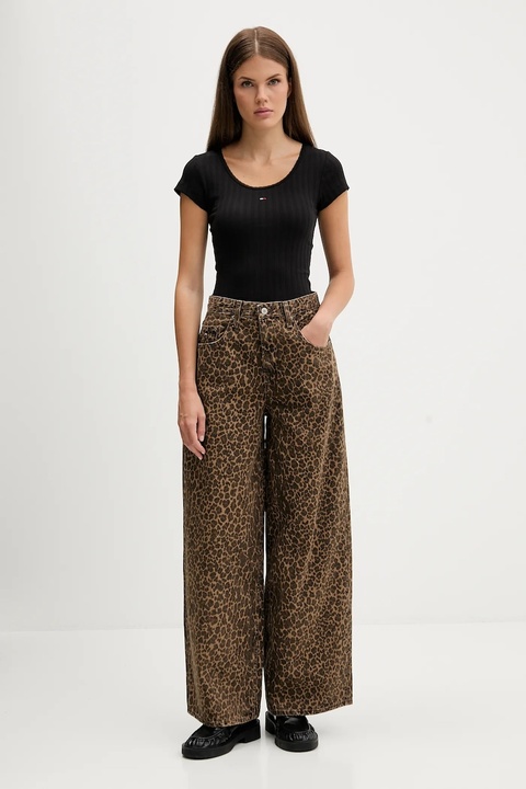 Tommy Jeans jeansy damskie kolor brązowy DW0DW21833 - zdjęcie produktu nr 1