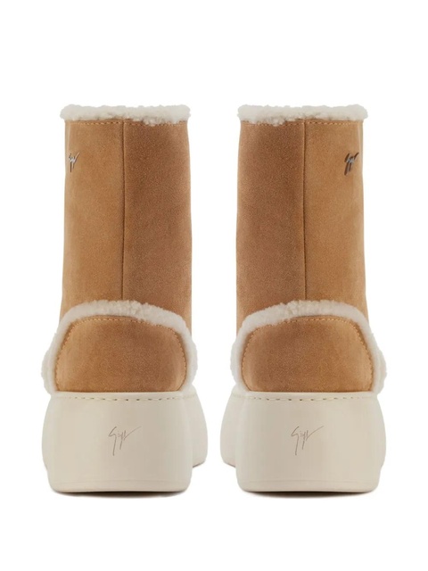 Giuseppe Zanotti Gz League shearling platform boots - Brown - zdjęcie produktu nr 1
