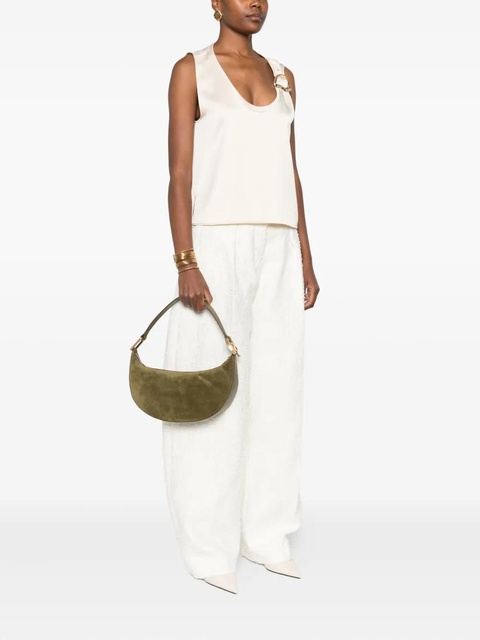 Cult Gaia suede zip-closure tote bag - Green - zdjęcie produktu nr 2