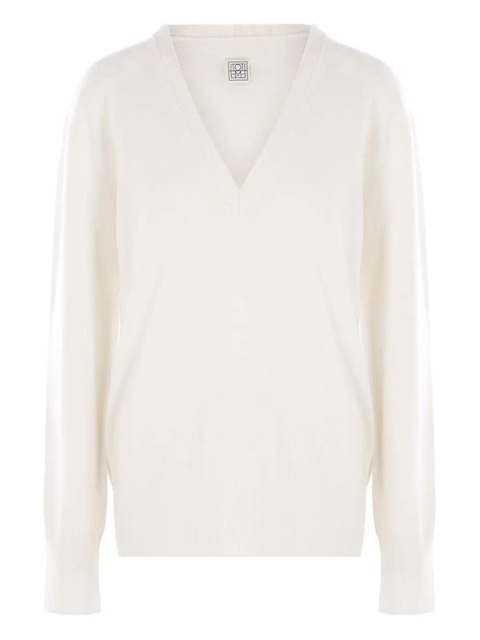 TOTEME v-neck cashmere sweater - Neutrals - zdjęcie produktu nr 1