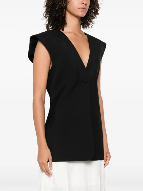 Róhe single-button waistcoat - Black - zdjęcie produktu nr 2