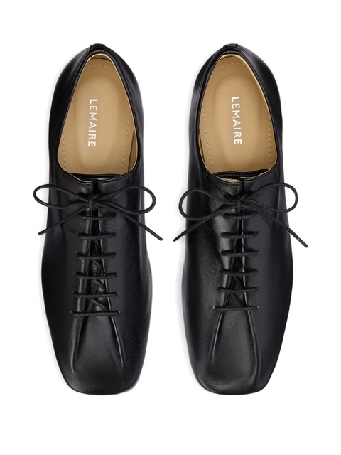 LEMAIRE Souris leather lace-up derby shoes - Black - zdjęcie produktu nr 2