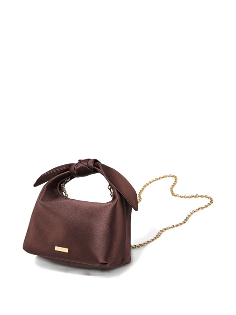 Aquazzura bow-detail satin mini bag - Brown - zdjęcie produktu nr 2