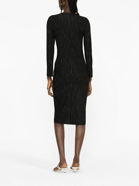 PINKO striped midi dress - Black - zdjęcie produktu nr 2
