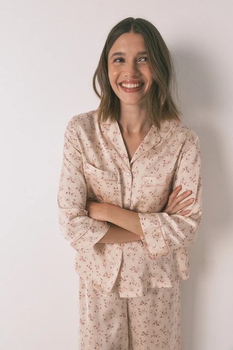 women'secret piżama damska kolor różowy satynowa 2542462 - zdjęcie produktu nr 1