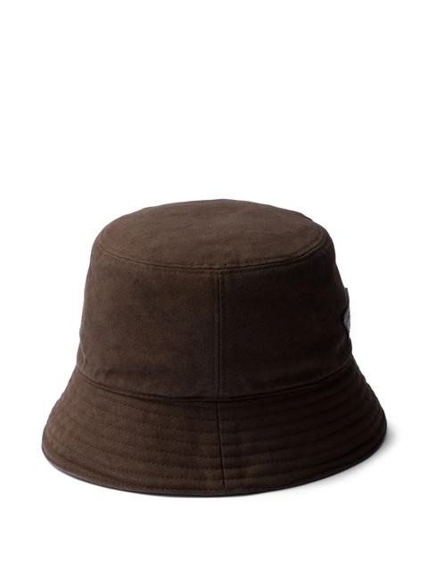 Prada cotton bucket hat - Brown - zdjęcie produktu nr 1