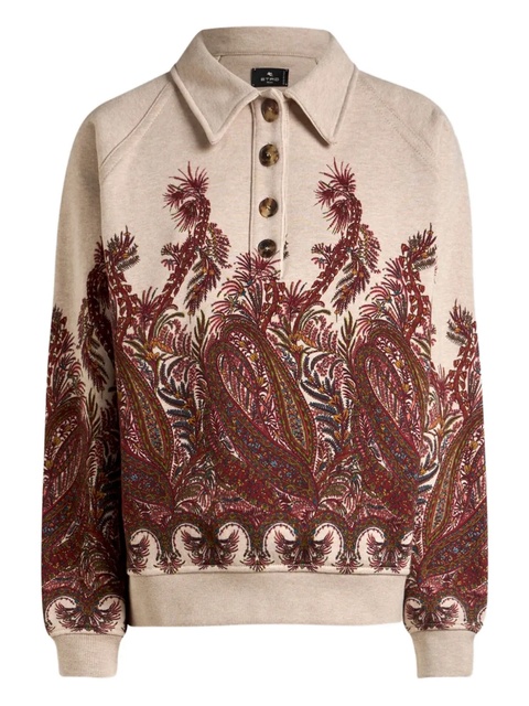 ETRO paisley-print polo-neck sweatshirt - Neutrals - zdjęcie produktu nr 2