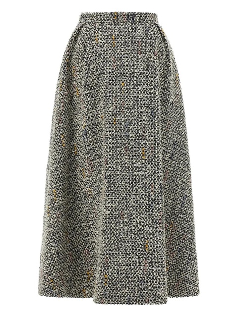 Alessandra Rich embellished tweed midi skirt - Black - zdjęcie produktu nr 1