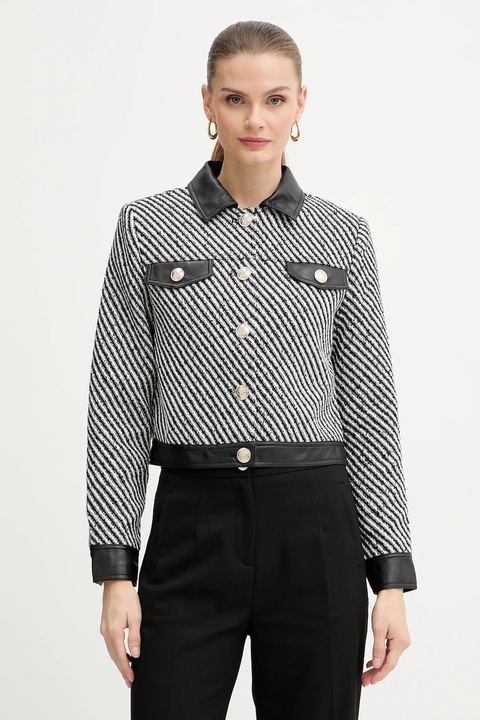 Morgan marynarka kolor czarny jednorzędowa wzorzysta VEGGO - zdjęcie produktu nr 1