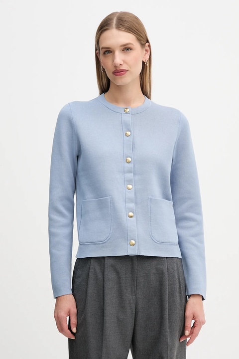 Tommy Hilfiger kardigan dwustronny kolor niebieski lekki WW0WW40846 - zdjęcie produktu nr 1