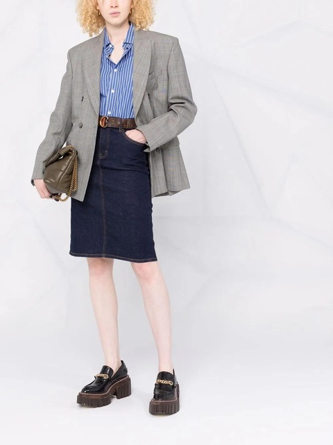 Lauren Ralph Lauren high-rise denim skirt - Blue - zdjęcie produktu nr 1