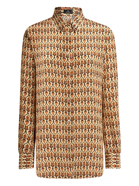 ETRO geometric-print silk shirt - Yellow - zdjęcie produktu nr 1