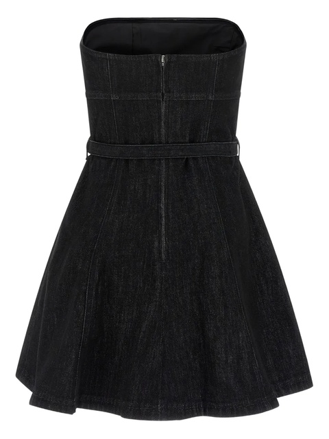 Self-Portrait jewel-button denim mini dress - Black - zdjęcie produktu nr 2