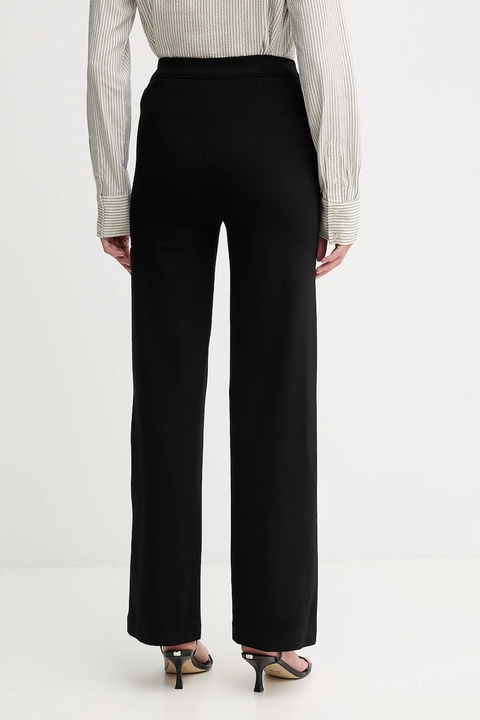 United Colors of Benetton spodnie damskie kolor czarny proste high waist 47CKDF0A1 - zdjęcie produktu nr 2