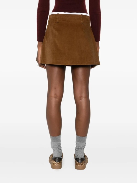 Maje corduroy pleated mini skirt - Brown - zdjęcie produktu nr 1