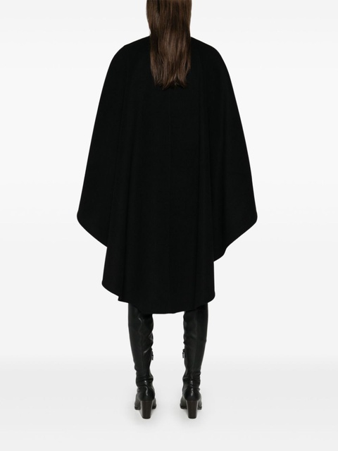 Chloé high-low wool cape - Black - zdjęcie produktu nr 2