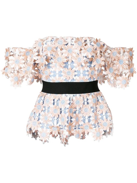 Self-Portrait off-the-shoulder blouse - Pink - zdjęcie produktu nr 1