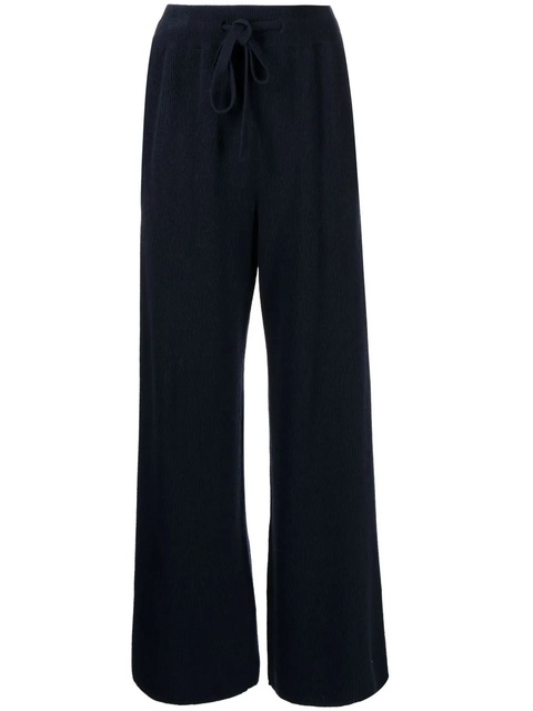 Nanushka ribbed drawstring wide-leg trousers - Blue - zdjęcie produktu nr 1