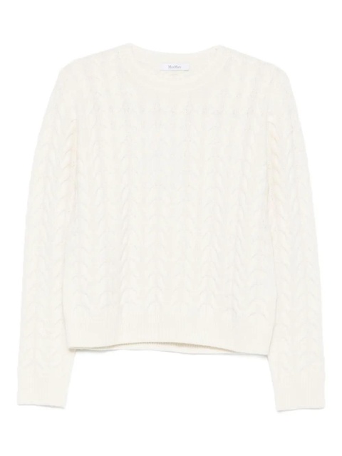 Max Mara cable-knit sweater - White - zdjęcie produktu nr 1