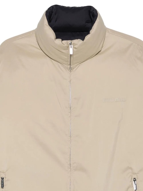 Miu Miu zip-up high-neck jacket - Blue - zdjęcie produktu nr 2