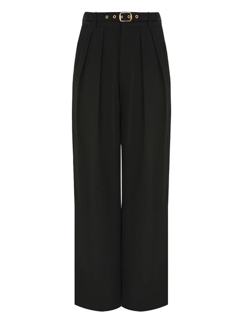 ZIMMERMANN pleated belted trousers - Black - zdjęcie produktu nr 1