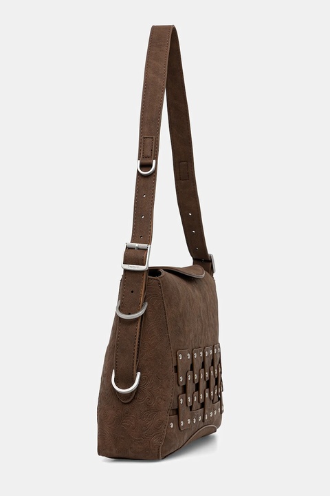 Desigual torebka NEW PATCH 2 CHOCO kolor brązowy 25WAXPBP - zdjęcie produktu nr 2