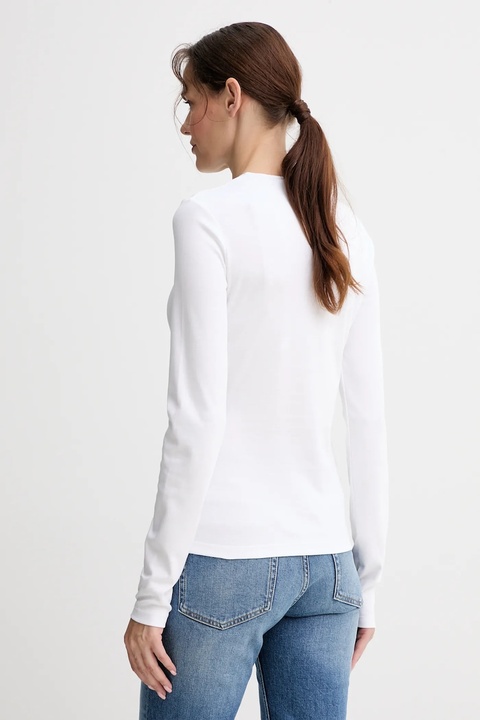 Calvin Klein longsleeve bawełniany kolor beżowy K20K208037 - zdjęcie produktu nr 2