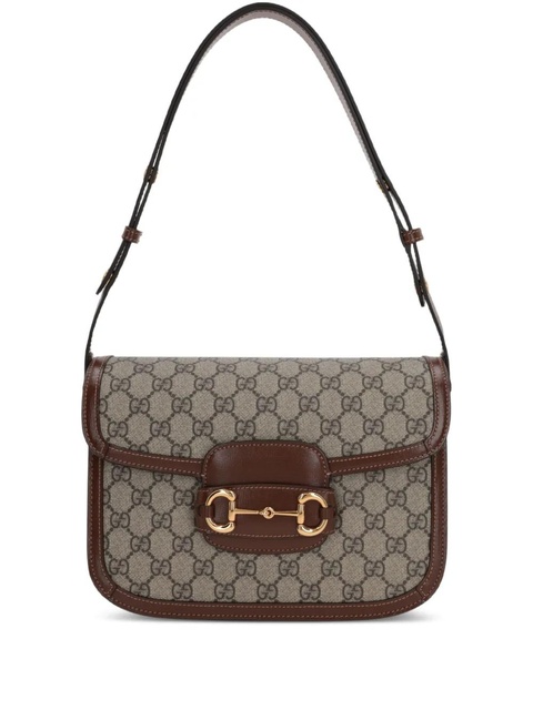 Gucci GG Supreme Horsebit 1955 shoulder bag - Neutrals - zdjęcie produktu nr 1