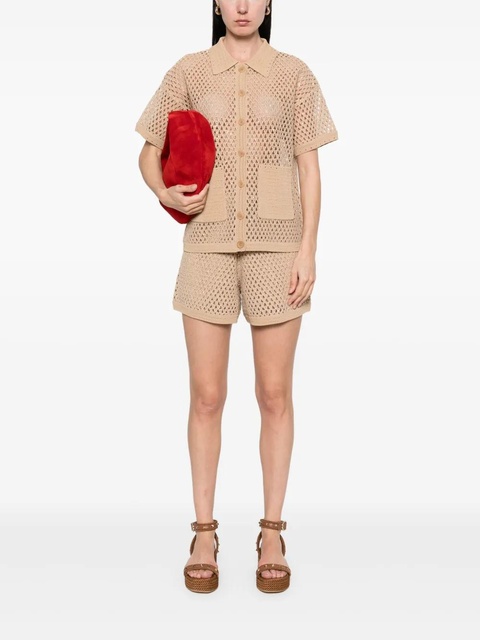SANDRO open-knit shirt - Brown - zdjęcie produktu nr 2