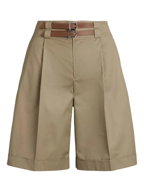 Lauren Ralph Lauren buckle-belt cotton shorts - Neutrals - zdjęcie produktu nr 2