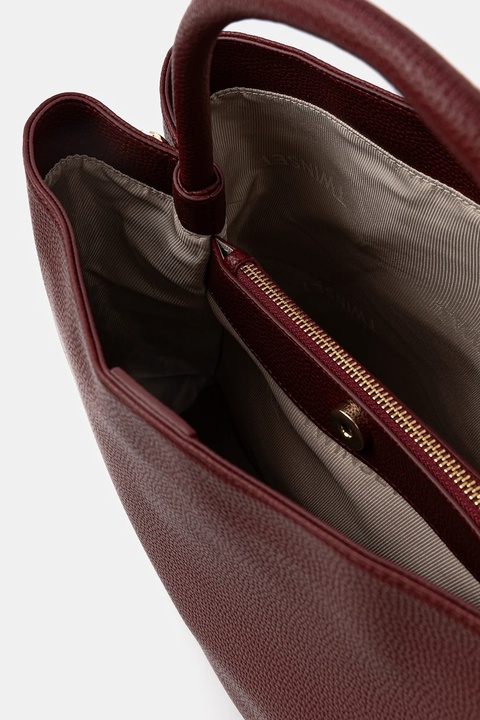 Twinset torebka skórzana kolor bordowy 252TD8260 - zdjęcie produktu nr 2