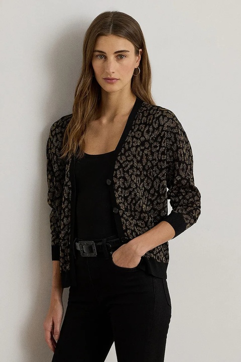 Lauren Ralph Lauren kardigan damski kolor czarny lekki 200979661 - zdjęcie produktu nr 1