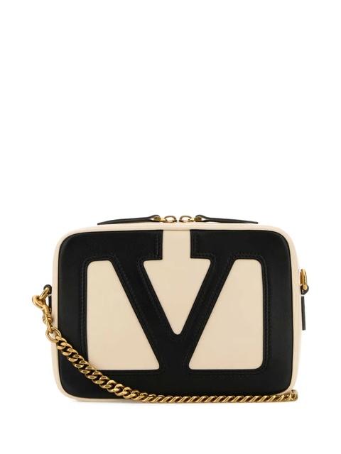 Valentino Garavani Viva Superstar VLogo leather crossbody bag - Neutrals - zdjęcie produktu nr 1