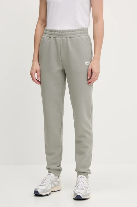 EA7 Emporio Armani spodnie dresowe damskie kolor zielony z nadrukiem AF10443.7W000075 - zdjęcie produktu nr 1