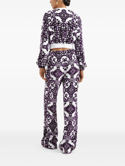 Dolce & Gabbana Majolica-jacquard trousers - Purple - zdjęcie produktu nr 2