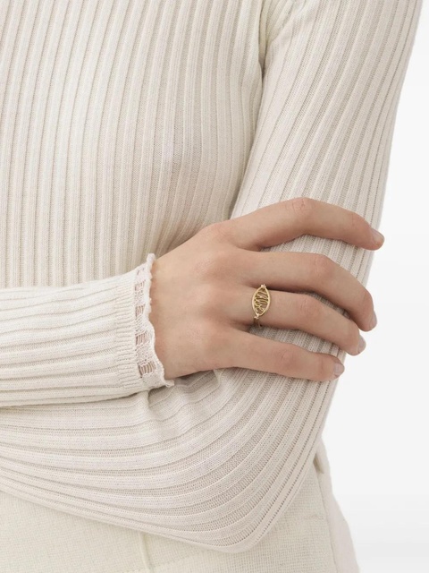 Chloé logo-detail ring - Gold - zdjęcie produktu nr 2