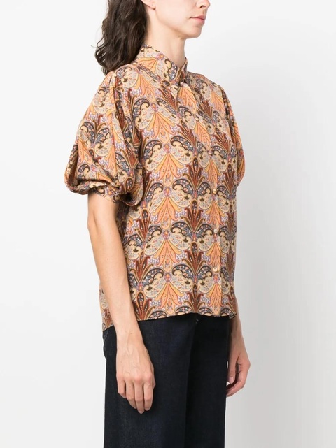 ETRO paisley-print silk shirt - Brown - zdjęcie produktu nr 2